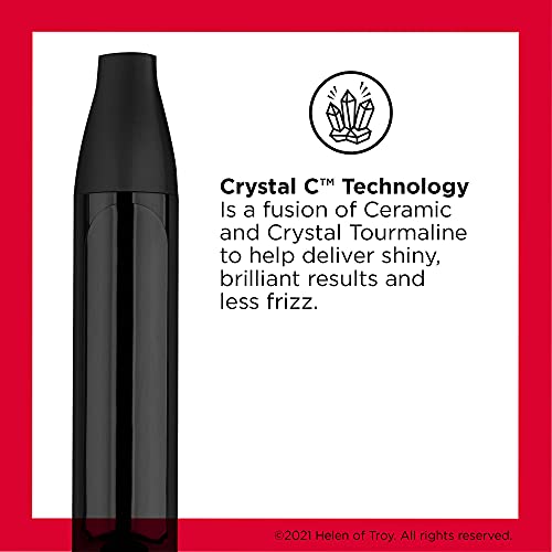 Revlon Crystal C + Ceramic Hair Curling Iron | Long-Lasting Shine and Less Frizz, (1-1/4 in)