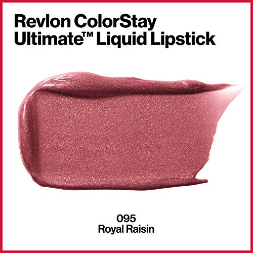 Liquid Lipstick by Revlon, Face Makeup, ColorStay Ultimate, Longwear Rich Lip Colors, Satin Finish, 095 Royal Raisin, 0.07 Oz