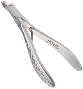 cuticle trimmer by revlon, full jaw cuticle remover tool, nail care, high precision blade, easy grip, stainless steel (pack of 1)