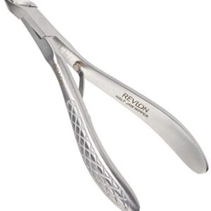Cuticle Trimmer by Revlon, Full Jaw Cuticle Remover Tool, Nail Care, High Precision Blade, Easy Grip, Stainless Steel (Pack of 1)