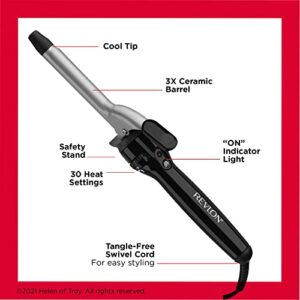 Revlon Perfect Heat Triple Ceramic Curling Iron | For Silky Smooth Tight Curls (3/4 in)