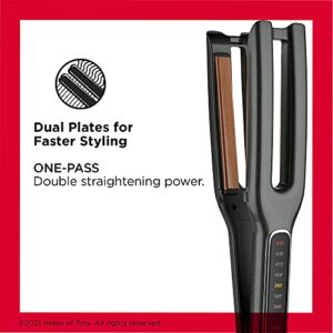 Revlon Double Straight Copper Ceramic Dual Plate Hair Straightener | Faster Styling and Reduced Damage