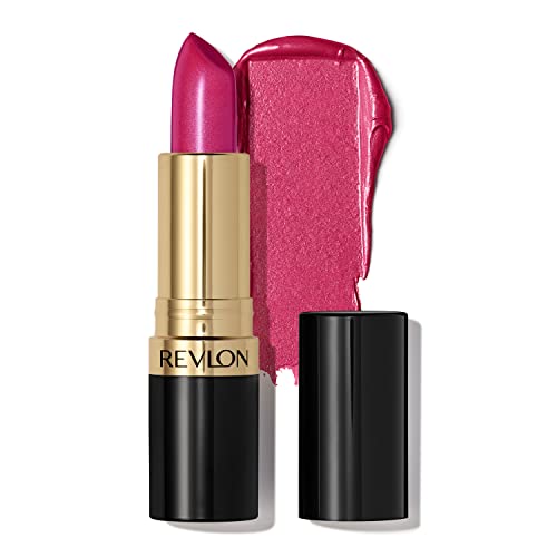 Revlon Super Lustrous Lipstick, High Impact Lipcolor with Moisturizing Creamy Formula, Infused with Vitamin E and Avocado Oil in Pink Pearl, Fuchsia Fusion (657)