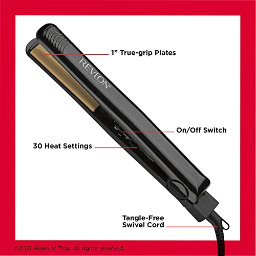 Revlon Perfect Heat Triple Ceramic Flat Iron | For Ultra Straight Styles (1 in)