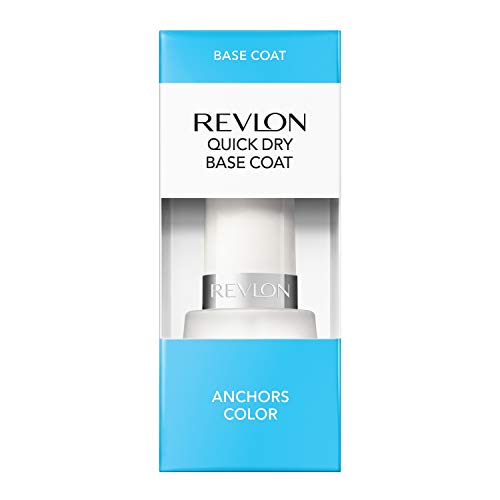 Base Coat Nail Polish by Revlon, Quick Dry Nail Polish, Chip Resistant & Longwear Formula, High Shine Finish, Quick Dry Base Coat, Clear, 0.5 Fl Oz