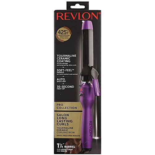 Revlon Tourmaline + Ceramic Curling Iron | Boost Shine, Guards Against Heat Damage (1-1/4 in)