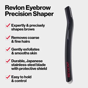 Revlon Eyebrow Precision Shaper, Reusuable, Easy to Remove Unwanted Hairs, Japanese Steel with Protective Shield