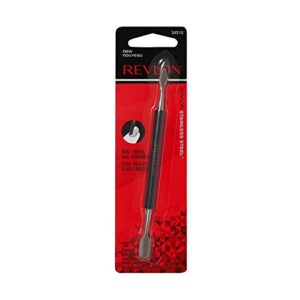 Cuticle Pusher and Nail Cleaner by Revlon, Dual Ended Nail Care Tool, Easy to Use, Stainless Steel (Pack of 1)