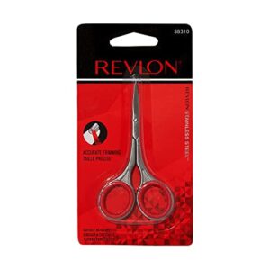 cuticle scissors by revlon, curved blade cuticle trimmer, cuticle nail care, high precision blade, easy grip, stainless steel (pack of 1)