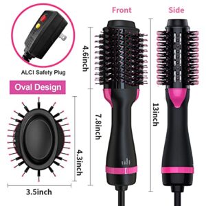 Hair Dryer Brush Blow Dryer Brush in One, Professional Hot Air Brush 4 in 1 One Step Hair Dryer and Styler Volumizer with Negative Ion for Drying, Straightening, Curling, Salon for All Hair Types