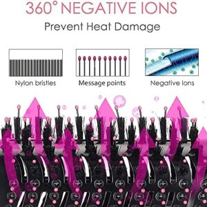 Hair Dryer Brush Blow Dryer Brush in One, Professional Hot Air Brush 4 in 1 One Step Hair Dryer and Styler Volumizer with Negative Ion for Drying, Straightening, Curling, Salon for All Hair Types