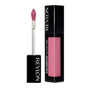 liquid lipstick by revlon, face makeup, colorstay satin ink, longwear rich lip colors, formulated with black currant seed oil, 008 mauvey, darling, 0.17 fl oz