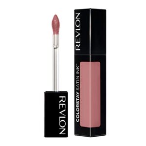 liquid lipstick by revlon, face makeup, colorstay satin ink, longwear rich lip colors, formulated with black currant seed oil, 007 partner in crime, 0.17 fl oz