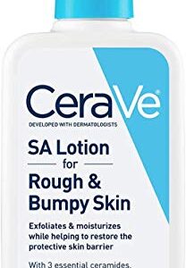 CeraVe SA Lotion for Rough & Bumpy Skin | Vitamin D, Hyaluronic Acid, Lactic Acid & Salicylic Acid Lotion | Fragrance Free & Allergy Tested | 8 Ounce