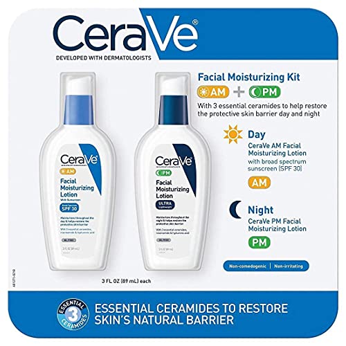 CeraVe Facial Moisturizing Lotion 3oz. AM/PM Bundle