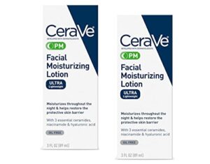 cerave facial moisturizing lotion pm 3 oz (2 pack)