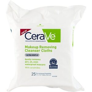 cerave makeup removing cleanser cloths, 25 count – buy packs and save (pack of 2)