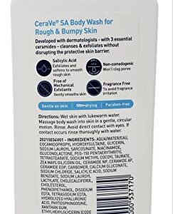 CeraVe SA Skincare Bundle - Contains SA Body Wash for Rough and Bumpy Skin (10 fl oz) and Renewing SA Cleanser (8 fl oz) - Skin Smoothing Formula with Salicylic Acid