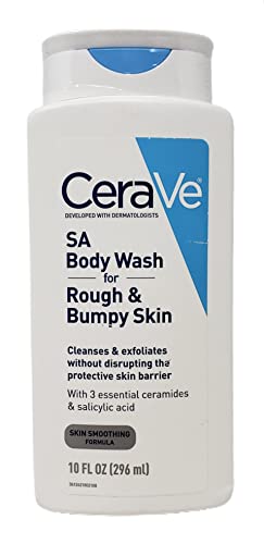 CeraVe SA Skincare Bundle - Contains SA Body Wash for Rough and Bumpy Skin (10 fl oz) and Renewing SA Cleanser (8 fl oz) - Skin Smoothing Formula with Salicylic Acid