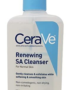 CeraVe SA Skincare Bundle - Contains SA Body Wash for Rough and Bumpy Skin (10 fl oz) and Renewing SA Cleanser (8 fl oz) - Skin Smoothing Formula with Salicylic Acid