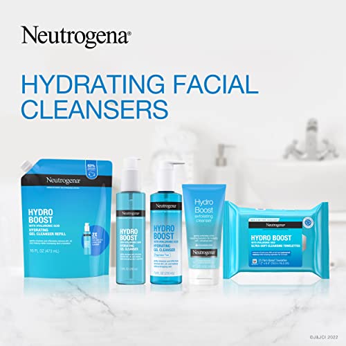 Neutrogena Hydro Boost Fragrance-Free Hydrating Facial Gel Cleanser with Hyaluronic Acid, Daily Foaming Face Wash Gel & Makeup Remover, Lightweight, Oil-Free & Non-Comedogenic 7.8 fl. oz