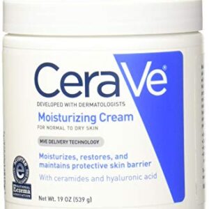 CeraVe Moisturizing Cream With Pump for Normal To Dry Skin, 19 Ounce