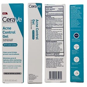 CeraVe Acne Treatment Bundle - Contains CeraVe Resurfacing Retinol Serum (1 fl oz) & CeraVe Acne Control Gel (1.35 fl oz) - With 3 Essential Ceramides, 2 Piece Set, 2.35 Fl Oz