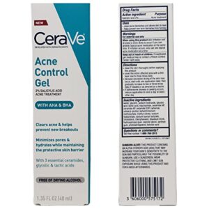 CeraVe Acne Treatment Bundle - Contains CeraVe Resurfacing Retinol Serum (1 fl oz) & CeraVe Acne Control Gel (1.35 fl oz) - With 3 Essential Ceramides, 2 Piece Set, 2.35 Fl Oz