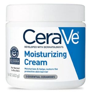 CeraVe Daily Moisturizing Cream Combo Pack - Contains Moisturizing Cream (16 oz) and Travel Size Daily Moisturizing Lotion (3 oz) - Fragrance Free - With 3 Essential Ceramides