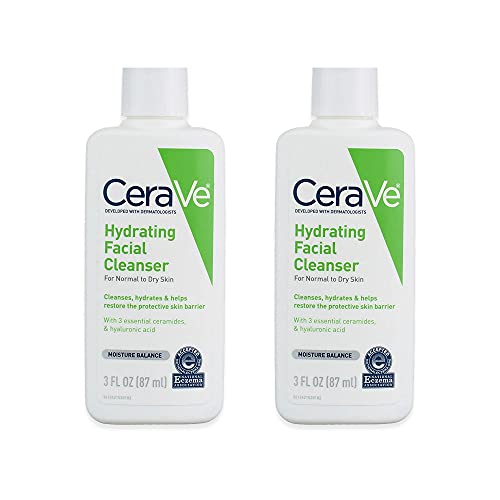 CeraVe Hydrating Facial Cleanser For Normal to Dry Skin 3 fl oz