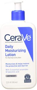 cerave moisturizing lotion siwmee, white, 12 ounce