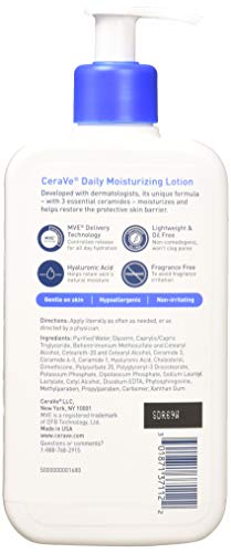 Cerave Moisturizing Lotion Siwmee, White, 12 Ounce