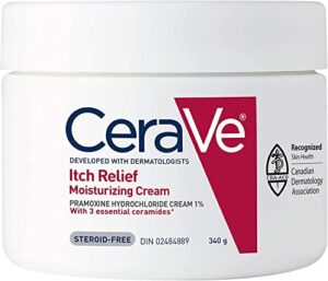 cerave itch relief moisturizing cream, 12 oz – pack of 2