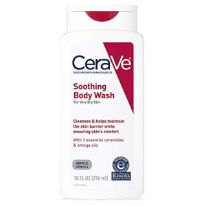 cerave 10 oz. soothing body wash for very dry skin
