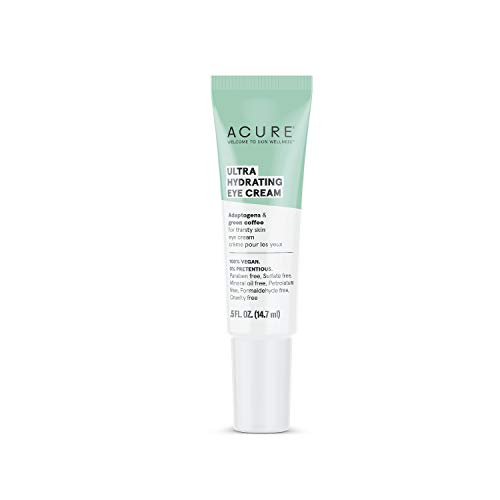 ACURE Ultra Hydrating Eye Cream | 100% Vegan | Intense Moisture for Super Thirsty Skin | Adaptogens & Green Coffee - Deeply Moisturizes | 0.5 Fl Oz