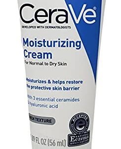CeraVe Moisturizing Cream Bundle Pack - Contains 19 oz Tub with Pump and 1.89 Ounce Travel Size - Fragrance Free