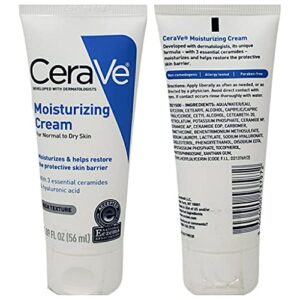 CeraVe Moisturizing Cream Bundle Pack - Contains 19 oz Tub with Pump and 1.89 Ounce Travel Size - Fragrance Free