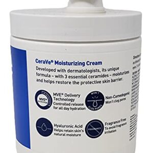 CeraVe Moisturizing Cream Bundle Pack - Contains 19 oz Tub with Pump and 1.89 Ounce Travel Size - Fragrance Free