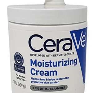 CeraVe Moisturizing Cream Bundle Pack - Contains 19 oz Tub with Pump and 1.89 Ounce Travel Size - Fragrance Free