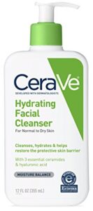 cerave hydrating facial cleanser for daily face washing