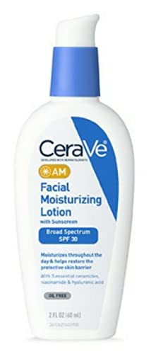 CeraVe Daily Skincare Facial Bundle - CeraVe Foaming Facial Cleanser (12 oz), AM CeraVe Facial Moisturizing Lotion with Sunscreen (2 oz), and PM Facial Moisturizing Lotion (2 oz)