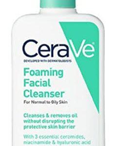 CeraVe Daily Skincare Facial Bundle - CeraVe Foaming Facial Cleanser (12 oz), AM CeraVe Facial Moisturizing Lotion with Sunscreen (2 oz), and PM Facial Moisturizing Lotion (2 oz)