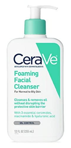 CeraVe Daily Skincare Facial Bundle - CeraVe Foaming Facial Cleanser (12 oz), AM CeraVe Facial Moisturizing Lotion with Sunscreen (2 oz), and PM Facial Moisturizing Lotion (2 oz)