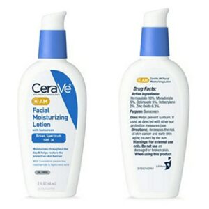 CeraVe Daily Skincare Facial Bundle - CeraVe Foaming Facial Cleanser (12 oz), AM CeraVe Facial Moisturizing Lotion with Sunscreen (2 oz), and PM Facial Moisturizing Lotion (2 oz)