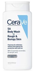 cerave body wash with salicylic acid | 10 ounce | fragrance free body wash to exfoliate rough and bumpy skin | ⭐️ exclusive