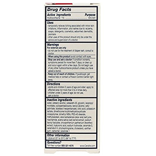 CeraVe Hydrocortisone Anti-Itch Cream 1 oz (Pack of 2)