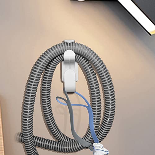 CPAP Hose Hanger with Anti-Unhook Feature - CPAP Mask Hook & CPAP Tubing Holder - CPAP Hose Organizer Avoids CPAP Hose Tangle and Allows You to Sleep Better (2 PCS)