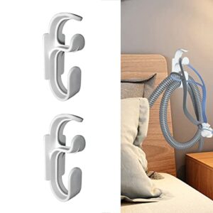 cpap hose hanger with anti-unhook feature – cpap mask hook & cpap tubing holder – cpap hose organizer avoids cpap hose tangle and allows you to sleep better (2 pcs)