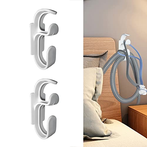 CPAP Hose Hanger with Anti-Unhook Feature - CPAP Mask Hook & CPAP Tubing Holder - CPAP Hose Organizer Avoids CPAP Hose Tangle and Allows You to Sleep Better (2 PCS)