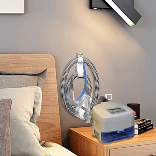 CPAP Hose Hanger with Anti-Unhook Feature - CPAP Mask Hook & CPAP Tubing Holder - CPAP Hose Organizer Avoids CPAP Hose Tangle and Allows You to Sleep Better (2 PCS)